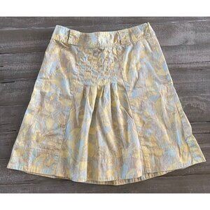 Intuitions Women’s Skirt Size 2 Floral Print Pleated‎ Mini Pastel Summer Beach